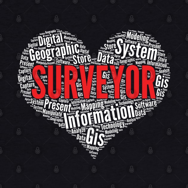 Surveyor Heart Shape Word Cloud Design graphic by theodoros20